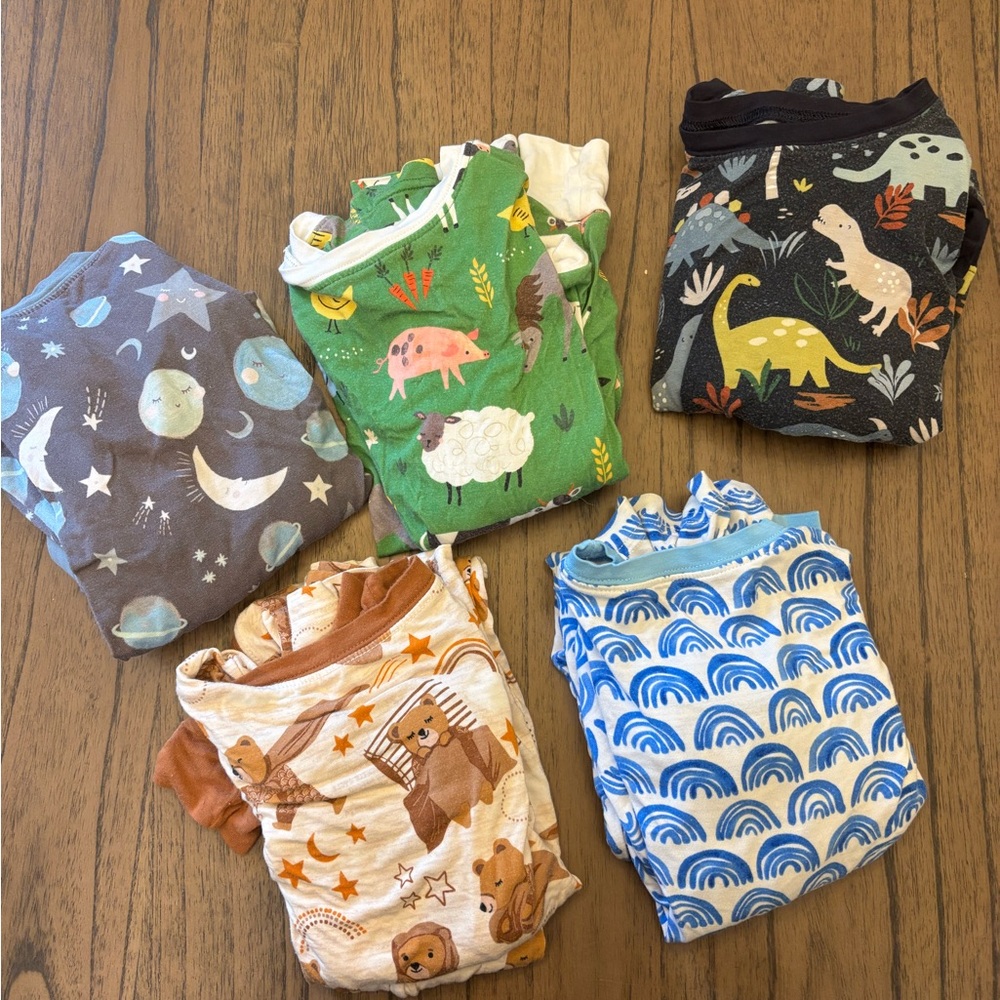 Multipack of 5 Little Sleepies Long Sleeve and Long Pant Pajamas, 2T